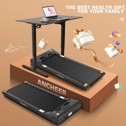 Under Desk Treadmill - 300 lb Capacity, 2.5 HP Portable 2-in-1 Walking Pad with Remote Control, Compact Design for Home Office and Gym Use, Features LED Display